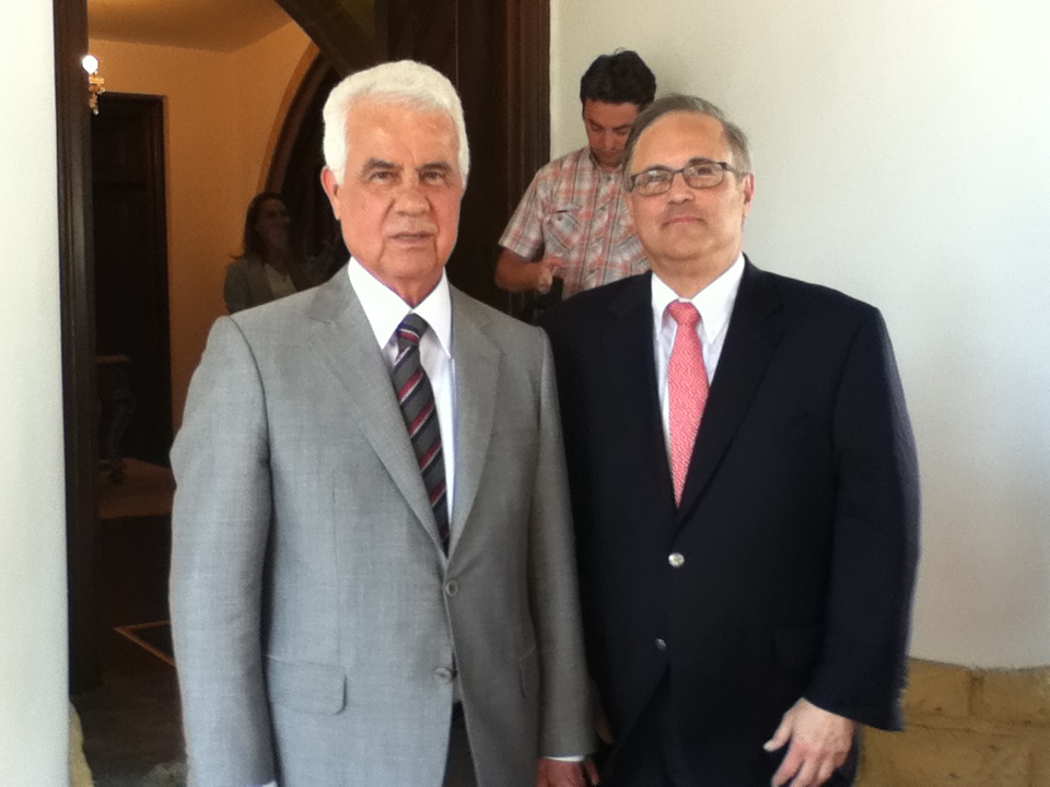 Mark Meirowitz (on the right) with President of TRNC Derviş Eroğlu